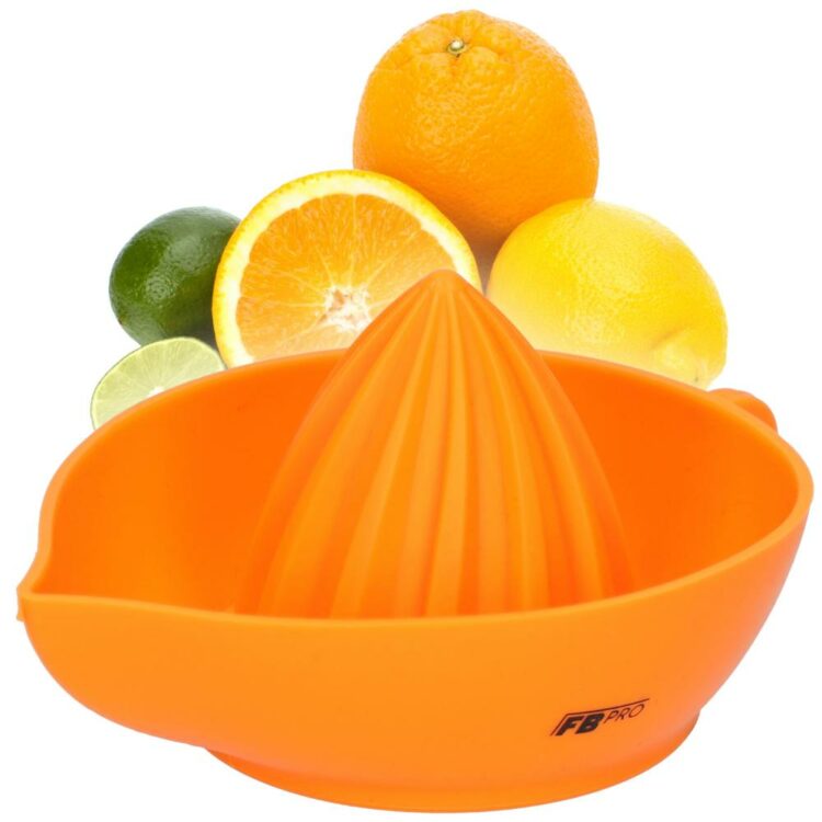 Citruspers - Citroenpers - Handmatig - Handig en compact - Met een schenktuit zodat je makkelijk kan inschenken Heeft oor - 100ML - Oranje