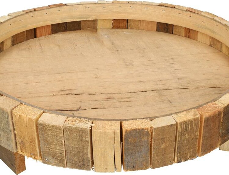 Schaal decoratie - Voor in huis - Gemaakt van hout - Ronde houten schaal van 43cm - Past bij elk decor! - Handgemaakt