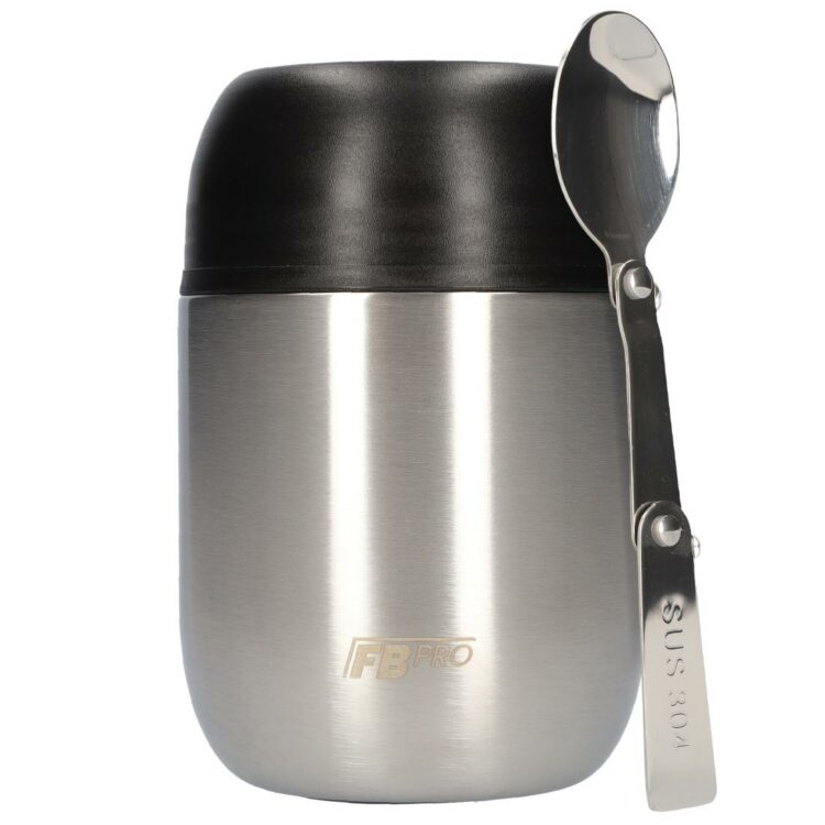 Thermos Voedselcontainer met Lepel - Thermoskan - Voedsel container voor noodles, soep, havermout, ijs, babyvoeding en meer! - Yoghurt beker to go - Thermosbeker voor het meenemen van eten - RVS- 420ml